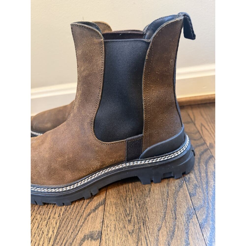 PRADA Suede Chelsea Boot Brown Size US 8 Made In Italy EUC - Picture 1 of 14